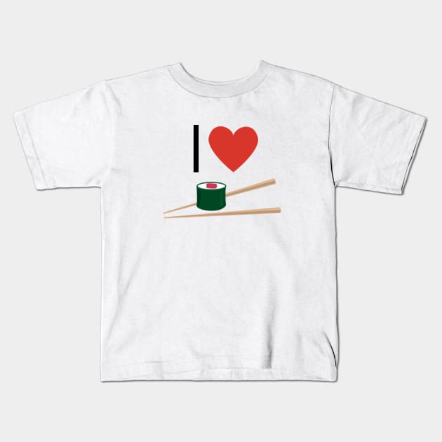 I love sushi Japanese design Kids T-Shirt by Estudio3e